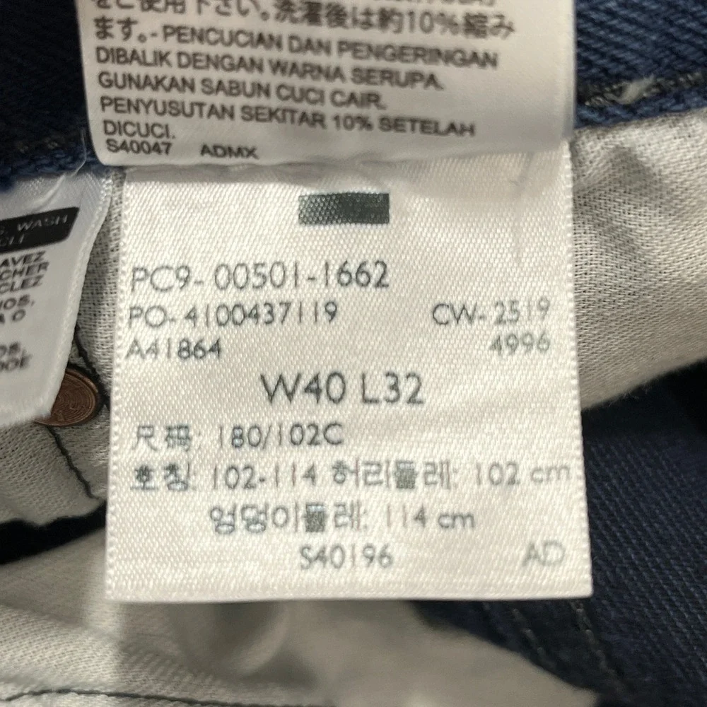 Levis 501 Original Fit Jeans Mens 40x29 Blue‎ Button Fly Straight Leg Everyday
